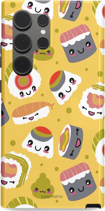Casetastic Hoesje Geschikt voor Samsung S24 Ultra - Stijlvolle Beschermende Duo-layer Case - Sushi vriendjes