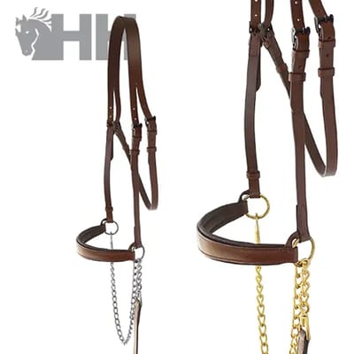 Lederen Rijhalster met Ketting Hispano Hipica Eco