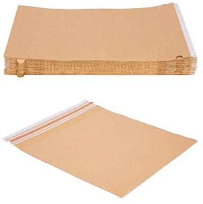 Hersluitbare verzendzakken van kraftpapier 120 g/m² - 42 x 44 cm (50 stuks)