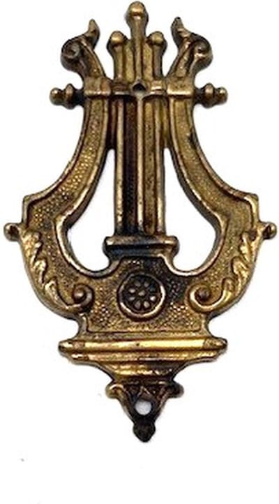 Meubeldecoratie Messing antiek 'Muziek' 40x66mm