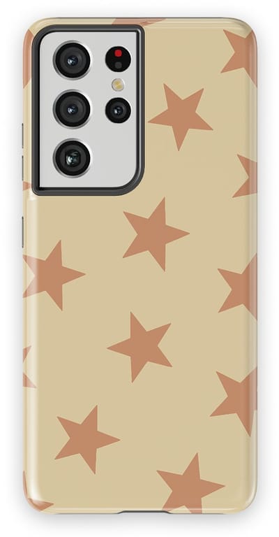 DripCase Hoesje Samsung Galaxy S21 Ultra | Sterren Design | Magnetisch Opladen | 2-in-1 Ontwerp | Stars Backcover Amber Dust