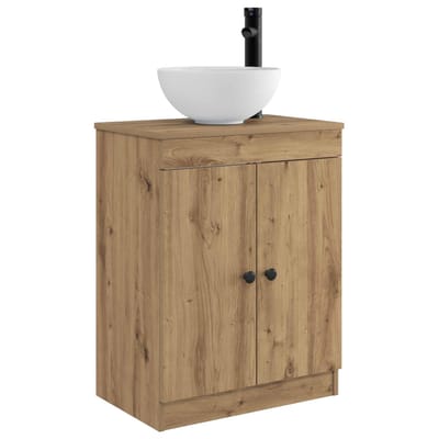 vidaXL - Badkamer - Vanity - met - Wastafel - Artisanaal - eiken - 54 - x - 35 - x - 83 - cm