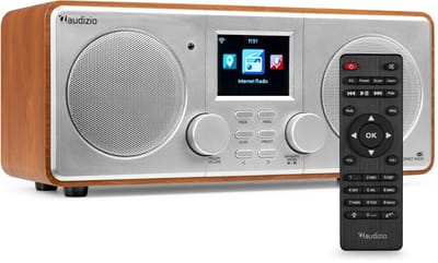 Internetradio - Audizio Foza digitale radio met Bluetooth - DAB radio en FM radio in één - Zilver