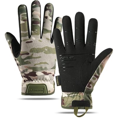 Tactische Handschoenen Volle Vinger Camouflage Outdoor Training Rijden Antislip Slijtvast Touchscreen Bergbeklimmen Ademende Mesh Handschoenen M