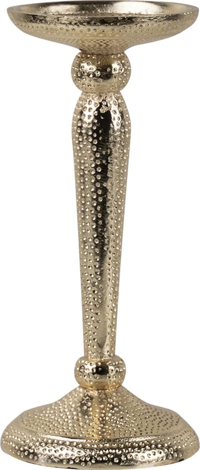 kandelaar gehamerd champagne goud 22x10cm