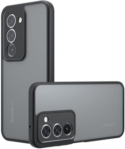 Coverup Hoesje - Geschikt voor Xiaomi Redmi 15 4G Hoesje - Coverup Mat Transparante Back Cover met Camera Cover - Zwart