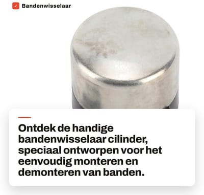 Dailygoods- Bandenwisselaar Cilinder - Roestvrij Staal - ABS - Hoogte 53 mm - Schroefdraad 9,5 mm - Inclusief 2 Schroeven - Perfecte Pasvorm - Bandenmontagecilinder