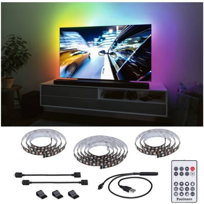 Paulmann TV Strips 75 Zoll 78882 LED-strip basisset Met USB-aansluiting 5 V 3.1 m RGB 1 set(s)