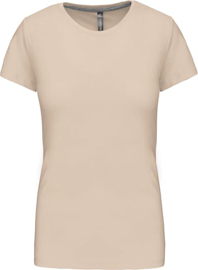 Kariban Dames t-shirt ronde hals korte mouwen K380 - Light Sand - 3XL