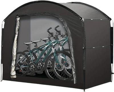 Motortent - Fietstent Garage - Opbergen Buiten - Eenvoudige Installatie - 220 x 150 x 185 cm - Zwart