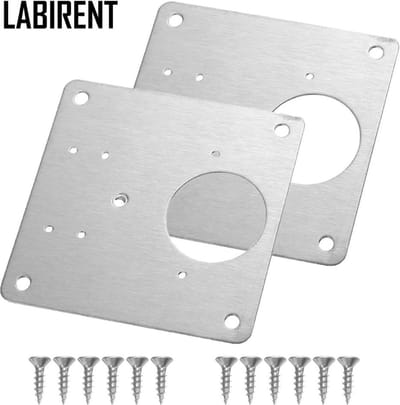 Scharnier Reparatie Plaat | Platen | Keukenkast | Kast | Reparatieplaat | Set - Inclusief 12 Schroeven - 2 Stuks