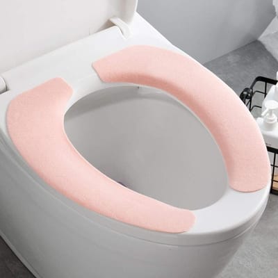 Toiletbrilhoezen Set - Zachte Toiletmatten - Comfort Verhogend - Wasbaar Ontwerp - 3 Delig - Roze