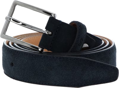SADDLER Leren Riem Falkenberg Belt W85 Navy Blauw