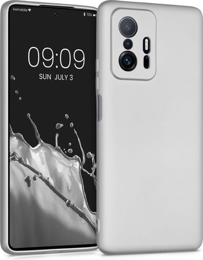 kwmobile telefoonhoesje geschikt voor Xiaomi 11T / 11T Pro - Hoesje voor smartphone - Back cover in metallic zilver
