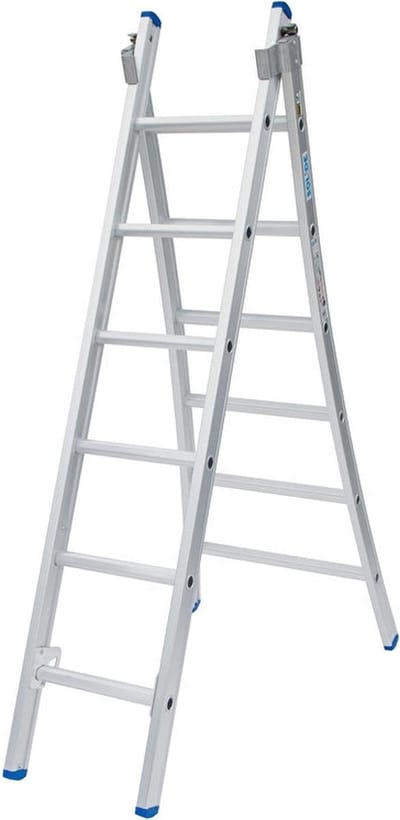 Solide 2-delige Uitgebogen Reformladder - 2x6 Sporten