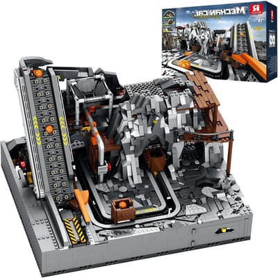 Bouwset Mijnbouw Machine - Technisch Speelgoed - Educatief Spelen - Dubbele Motoren Simulatie - 34 x 39 x 24 cm
