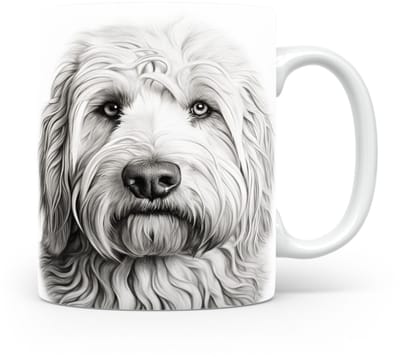 Mok Komondor Beker voor koffie of tas voor thee, cadeau voor dierenliefhebbers, moeder, vader, collega, vriend, vriendin, kantoor, opa, oma, hond, kerst, sinterklaas, verjaardag