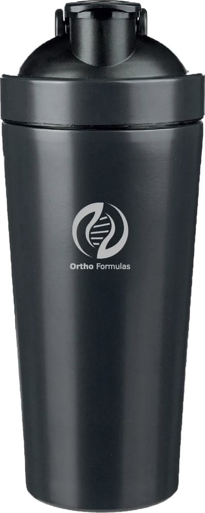 Shakebeker - RVS - 750ml - Shaker met RVS mengnet - Eiwitshaker - Proteine shaker - Smoothie Beker - zwart 230 g