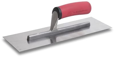Vlakspaan met softgrip handvat, roestvrij staal, 305x102 mm voor stukadoors