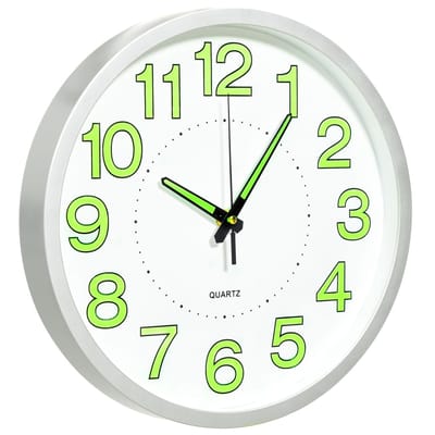 vidaXL - Wandklok - lichtgevend - 30 - cm - wit