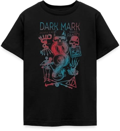 Harry Potter Duistere Teken & Gruzielement Ontwerp T-Shirt Tiener