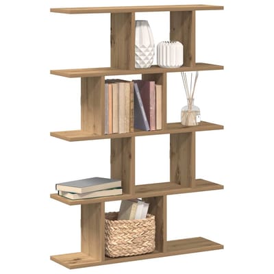 vidaXL - Wandschap - kubus - 12 - vakken - bewerkt - hout - artisanaal - eikenkleurig