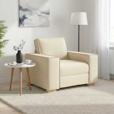 vidaXL - Sofa - Stoel - Crème - 100x78x84 - cm - Stof