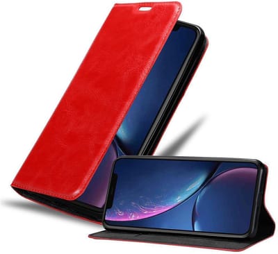 Cadorabo Hoesje geschikt voor Apple iPhone 11 PRO in APPEL ROOD - Beschermhoes met magnetische sluiting, standfunctie en kaartvakje Book Case Cover Etui