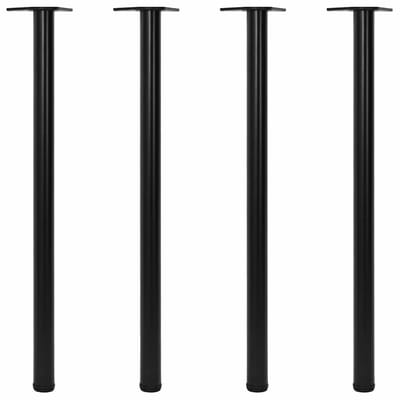 vidaXL - Tafelpoten - in - hoogte - verstelbaar - zwart - 1100 - mm - 4 - st