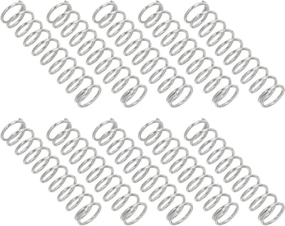 Compressieveren - Kleine veren - Huisreparaties - Roestvrij staal - 10 stuks - Zilver