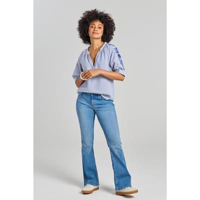 DIDI Dames Flared denim pants Denim mid blue maat 36