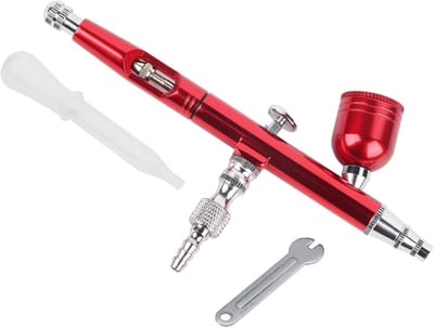 Luchtverf Airbrush met Dubbele Actie Trigger 0.3mm voor Nail Art en Hobbyverfprojecten - Breed Spuitpatroon met Dripper