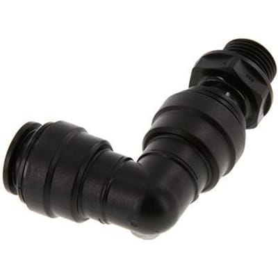 18mm x G1/2'' 90 graden L-verbinding POM Insteekfitting Buitendraad Draaibaar NBR