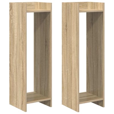 vidaXL - Plantenstand - 2 - st - Sonoma - Eiken - 30 - x - 30 - x - 100 - cm - Bewerkt - hout