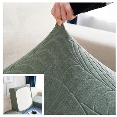 Waterdichte bankzitkussenhoes Jacquard stoelhoes Stretch wasbaar verwijderbare bankhoes Home bankbeschermer 1 st. Normal Size 1 gray