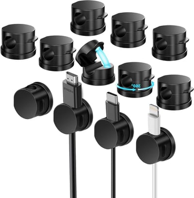 Kabelclips met Magneet voor Bureau, Muur en Nachttafel - Organiseer je Kabels Efficiënt en Stijlvol