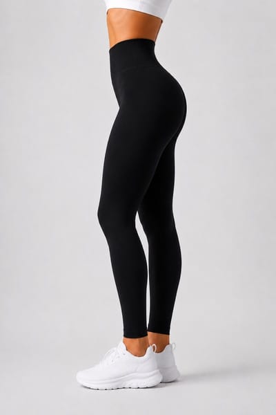 Serenafit sportlegging - M - zwart - hoge taille - zacht & comfortabel materiaal - tweede huid - stretch - buikcontrole