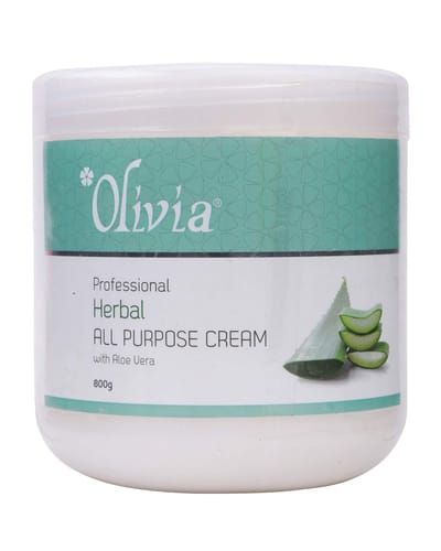 Crème Herborale Polyvalente Olivia Professional à l'Aloès Vera | Crème de Massage Visage pour Hommes & Femmes | Crème Hydratante, Nourrissante & Émolliente pour Peau Sèche blue
