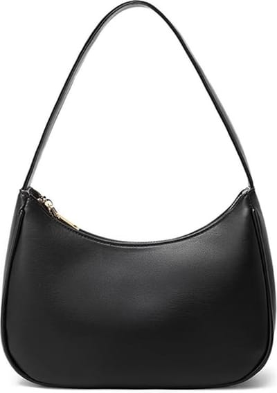 Dames Schoudertas-PU-leren schoudertas-Mini handtas -schoudertas dames-handtas -met Ritssluiting-Zwart