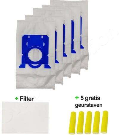 OWO collection Philips, Electrolux, AEG, Tornado, Bolido, Cityline, Clario, Mobilo, S-Bag - 5x stofzak - 1x filter - 5x luchtverfrissers | stofzuigerzakken
