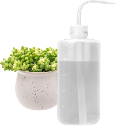 500 ml Gietfles met lekvrije O-ring voor kamerplanten, succulente cactus, plastic knijpfles met lange mondopening voor bonsai, terrarium, orchideeën, zaailingen - laboratoriumgeschikt