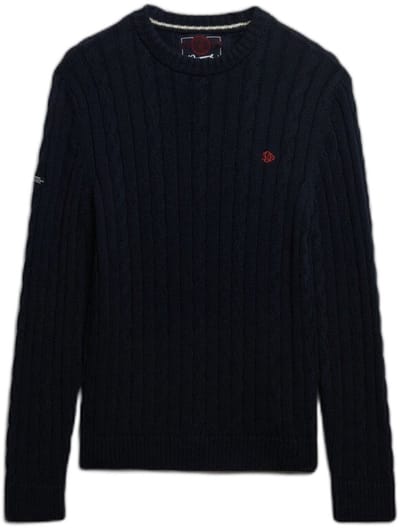 Superdry Cotton Cable Knit Sweater Heren - Maat M