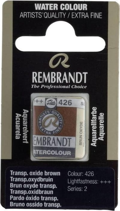 Rembrandt water colour napje Transparent Oxide Brown (426)