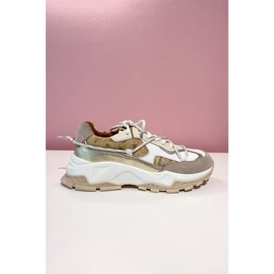 DWRS label Bonney Snake Sand / Champagne Maat: 37 | Sneakers Outlet | Dames | Wit