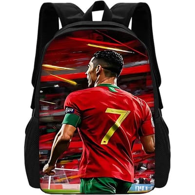 Voetbalster Kinder Schoolrugzak Met Lunch R-Ronaldos Tassen ,Etui's ,C-Cr7 Schooltassen Voor Jongens Meisjes Beste Cadeau