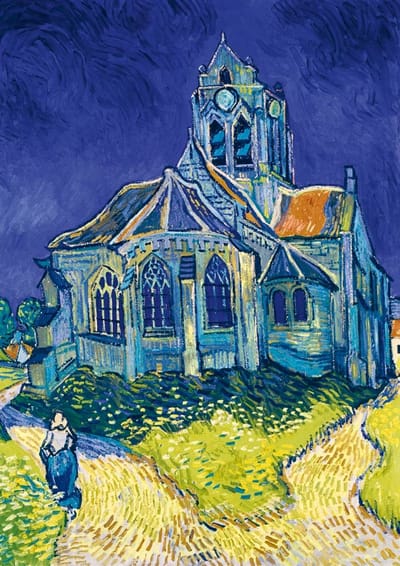 Bluebird Puzzle Vincent Van Gogh legpuzzel The Church in Auvers-sur-Oise 1000 stukjes.