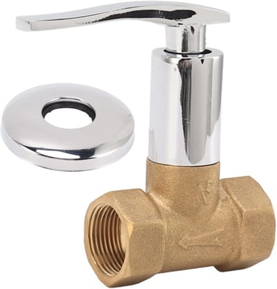 Waterkraan Afsluiter - Afsluitkraan - Sanitaire Installatie - Keramisch Messing - 3/4 Inch - Zilverkleurig