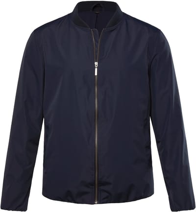 Men Plus - Heren - Blouson Buikfit ultralicht collegekraag - Navy blauw - Maat 4XL