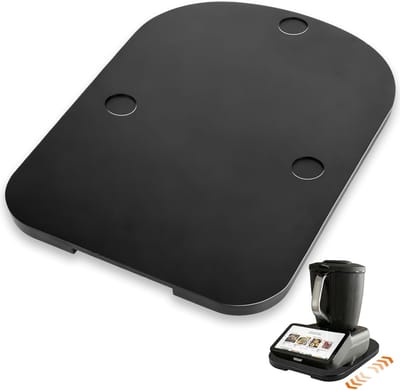 Keukenmachine Glijplank - Rolplank Accessoire - Apparaat Verplaatsen - Met Wielen Bamboe - 41x30 cm - Zwart
