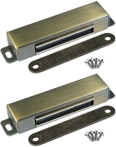 Dailygoods- Magneetsluiters 40 kg trekkracht - Deurmagneet - Magnetische Sluiting - Roestvrij Staal - 2 Stuks - Veilig voor Kinderen en Huisdieren - Deursluiting